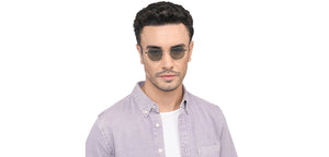 Gunmetal Geometric Full Rim Unisex Sunglasses by Lenskart STUDIO-207742