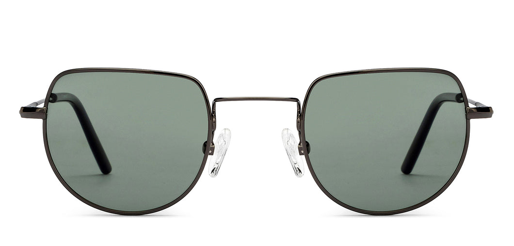 Gunmetal Geometric Full Rim Unisex Sunglasses by Lenskart STUDIO-207742