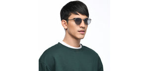 Gunmetal Round Full Rim Unisex Sunglasses by Vincent Chase Polarized-209590