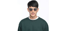 Load image into Gallery viewer, Gunmetal Round Full Rim Unisex Sunglasses by Vincent Chase Polarized-209590