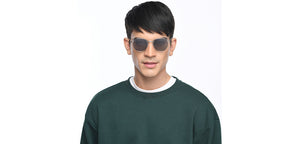 Gunmetal Round Full Rim Unisex Sunglasses by Vincent Chase Polarized-209590