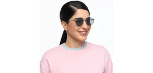 Gunmetal Round Full Rim Unisex Sunglasses by Vincent Chase Polarized-209590