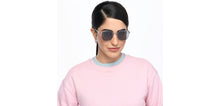 Load image into Gallery viewer, Gunmetal Round Full Rim Unisex Sunglasses by Vincent Chase Polarized-209590