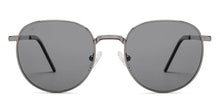 Load image into Gallery viewer, Gunmetal Round Full Rim Unisex Sunglasses by Vincent Chase Polarized-209590