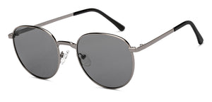 Gunmetal Round Full Rim Unisex Sunglasses by Vincent Chase Polarized-209590