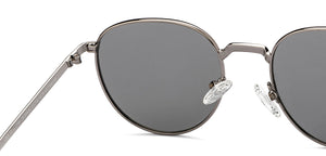 Gunmetal Round Full Rim Unisex Sunglasses by Vincent Chase Polarized-209590