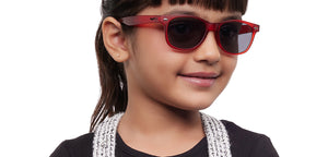 Maroon Square Full Rim Kids Sunglasses by Hooper-212055