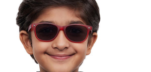 Maroon Square Full Rim Kids Sunglasses by Hooper-212055
