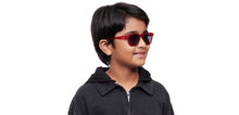 Load image into Gallery viewer, Red Square Full Rim Kids Sunglasses by Hooper-212045