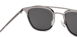 Silver Clubmaster Full Rim Unisex Sunglasses by Vincent Chase-208904
