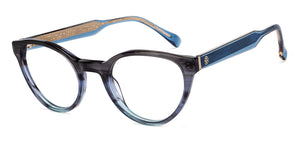 Grey Cat Eye Full Rim Unisex Eyeglasses by John Jacobs-206367