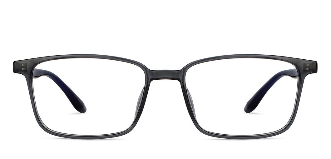 Grey Rectangle Full Rim Unisex Eyeglasses by Lenskart Air-150568