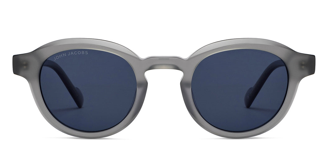 Grey Round Full Rim Unisex Sunglasses by John Jacobs-208150