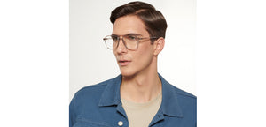 Grey Aviator Full Rim Unisex Eyeglasses by Lenskart Air-200551