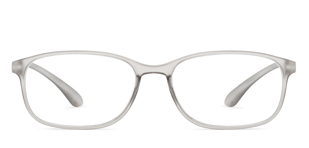 Grey Rectangle Full Rim Unisex Eyeglasses by Lenskart READERS-149839