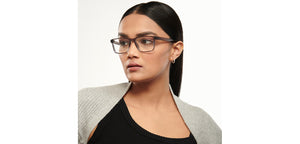 Grey Square Full Rim Unisex Eyeglasses by Lenskart Air-204179