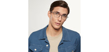 Load image into Gallery viewer, Grey Rectangle Full Rim Unisex Eyeglasses by Lenskart Air-200536