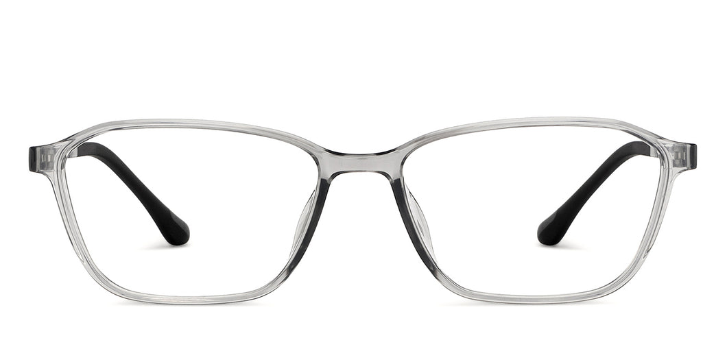 Grey Rectangle Full Rim Unisex Eyeglasses by Lenskart Air-200536