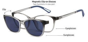Grey Rectangle Full Rim Unisex Eyeglasses by Lenskart Air-206123