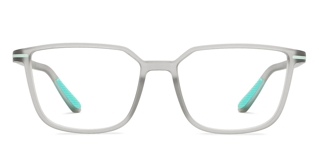 Grey Rectangle Full Rim Unisex Eyeglasses by Lenskart Air-210776