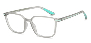 Grey Rectangle Full Rim Unisex Eyeglasses by Lenskart Air-210776