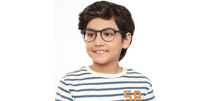 Grey Round Full Rim Kids Eyeglasses by Hooper-152500