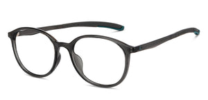 Grey Round Full Rim Unisex Eyeglasses by New Balance-152708