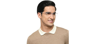 Grey Transparent Rectangle Full Rim Unisex Eyeglasses by Lenskart Air-211956