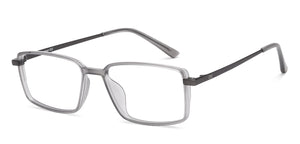 Grey Rectangle Full Rim Unisex Eyeglasses by Lenskart Air-206727