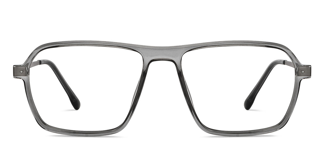 Grey Rectangle Full Rim Unisex Eyeglasses by Lenskart Air-151707