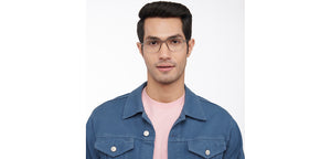 Grey Rectangle Full Rim Unisex Eyeglasses by Lenskart Air-206731