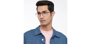 Grey Rectangle Full Rim Unisex Eyeglasses by Lenskart Air-206731