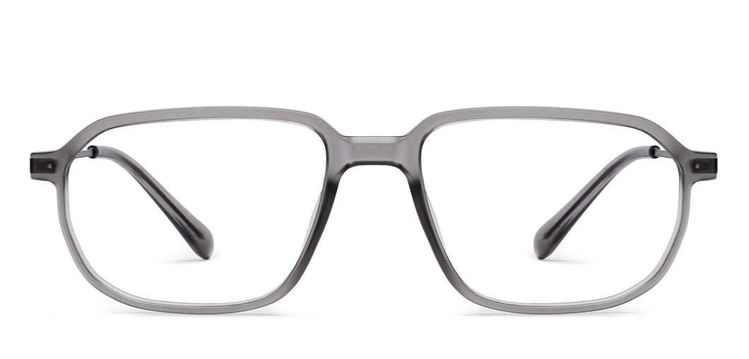 Grey Rectangle Full Rim Unisex Eyeglasses by Lenskart Air-206731