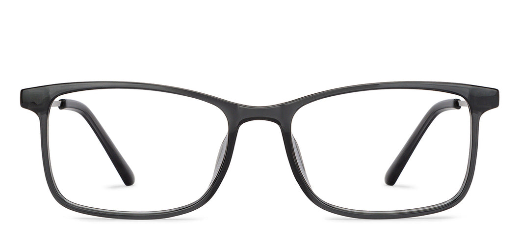 Grey Rectangle Full Rim Unisex Eyeglasses by Lenskart Air-151693