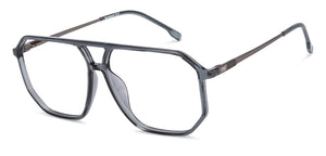 Grey Aviator Full Rim Unisex Eyeglasses by Lenskart Air-201272