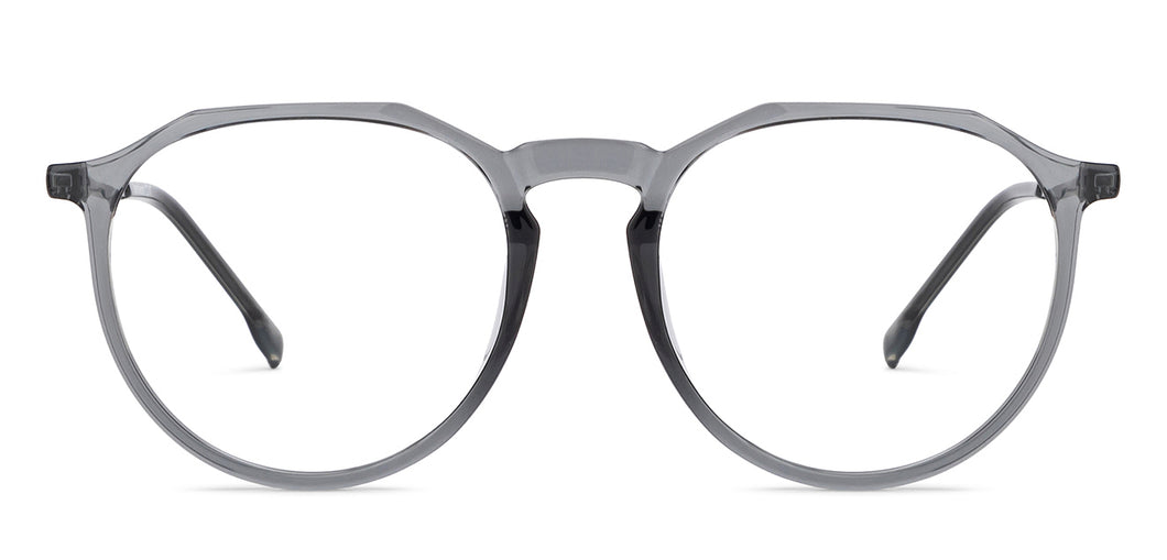 Grey Round Full Rim Unisex Eyeglasses by Lenskart Air-201279