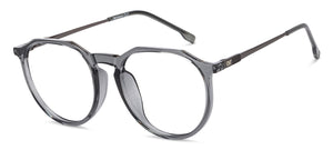Grey Round Full Rim Unisex Eyeglasses by Lenskart Air-201279