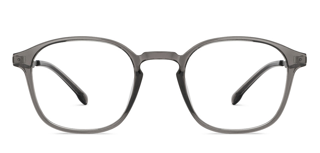 Ash Grey Round Full Rim Unisex Eyeglasses by Lenskart Air-206046