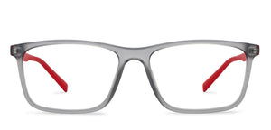 Grey Rectangle Full Rim Unisex Eyeglasses by Lenskart Air-200202