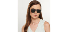 Load image into Gallery viewer, Grey Geometric Full Rim Unisex Sunglasses by Vincent Chase Polarized-200488