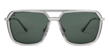 Load image into Gallery viewer, Grey Geometric Full Rim Unisex Sunglasses by Vincent Chase Polarized-200488