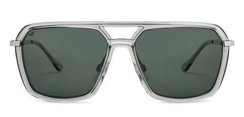 Grey Geometric Full Rim Unisex Sunglasses by Vincent Chase Polarized-200488