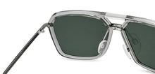 Load image into Gallery viewer, Grey Geometric Full Rim Unisex Sunglasses by Vincent Chase Polarized-200488