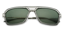 Load image into Gallery viewer, Grey Geometric Full Rim Unisex Sunglasses by Vincent Chase Polarized-200488