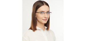 Gunmetal Rectangle Rimless Unisex Eyeglasses by John Jacobs-200678