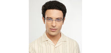 Load image into Gallery viewer, Gunmetal Rectangle Rimless Unisex Eyeglasses by John Jacobs-200678