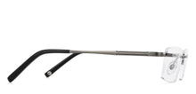 Load image into Gallery viewer, Gunmetal Rectangle Rimless Unisex Eyeglasses by John Jacobs-200678