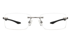 Gunmetal Rectangle Rimless Unisex Eyeglasses by Lenskart Air-152058