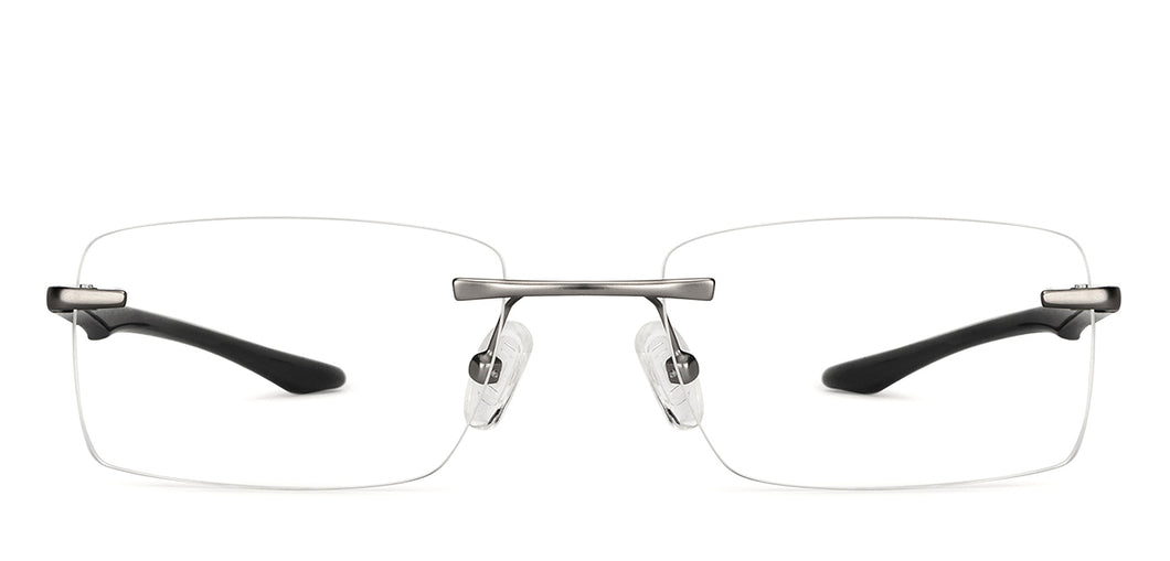 Gunmetal Rectangle Rimless Unisex Eyeglasses by Lenskart Air-152058