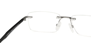 Gunmetal Rectangle Rimless Unisex Eyeglasses by Lenskart Air-152058
